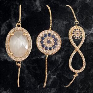 New Eye Candy LA Luxe Collection Infinity Chain Bracelets